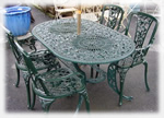 Oval rose patio set